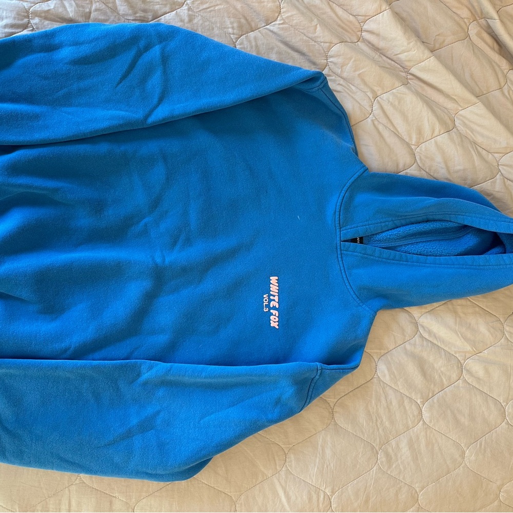 White Fox Boutique Sky Blue Fleece Hoodie, Vol 3